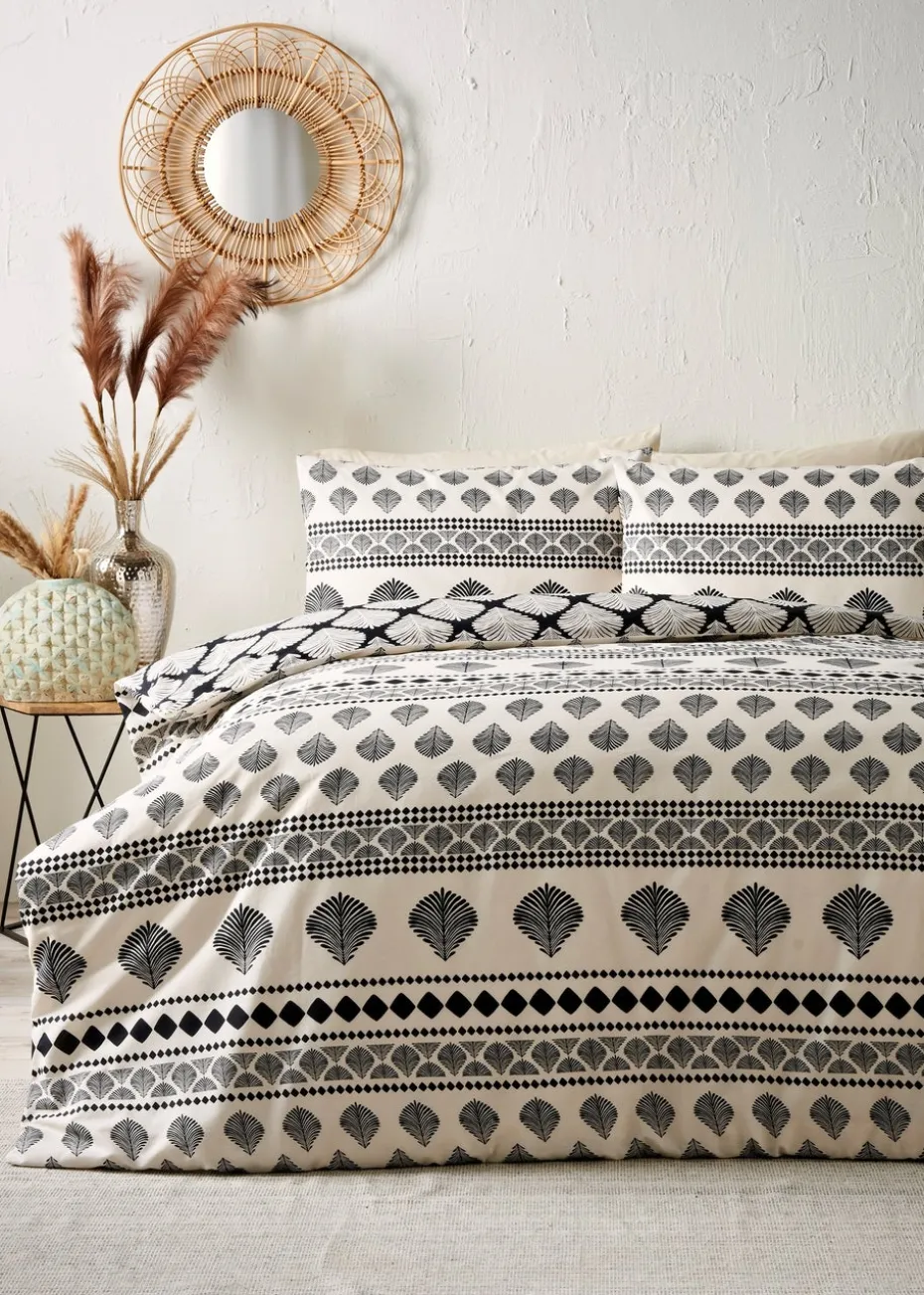 Natural Art Deco Fan Duvet Set