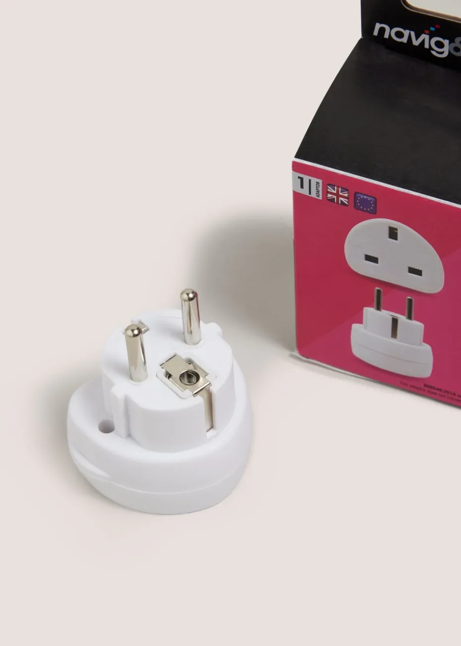 Navig8 UK to EU Travel Adapter