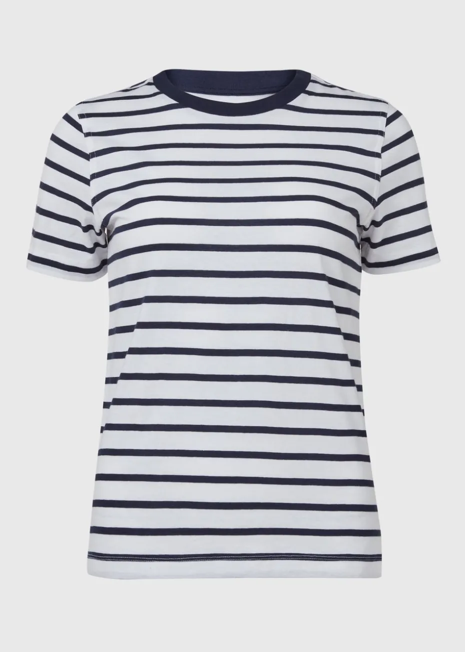 Navy & White Modern Stripe T-Shirt