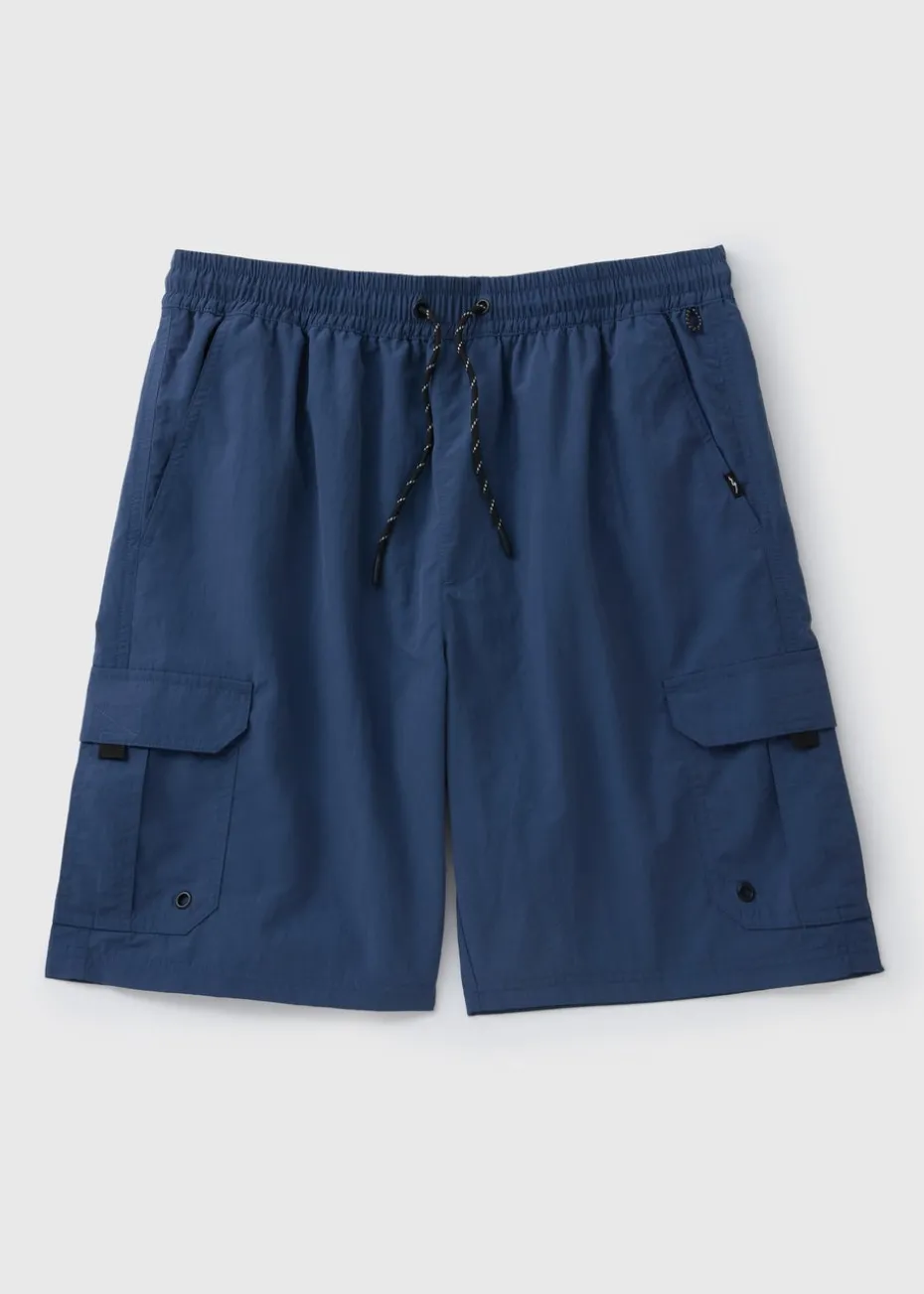Navy Cargo Swim Shorts