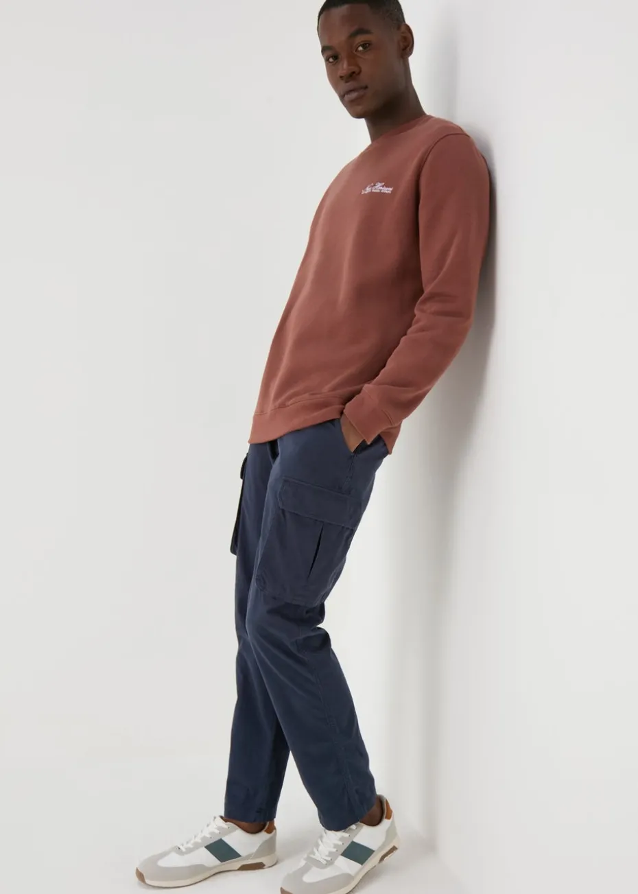 Navy Cargo Trousers