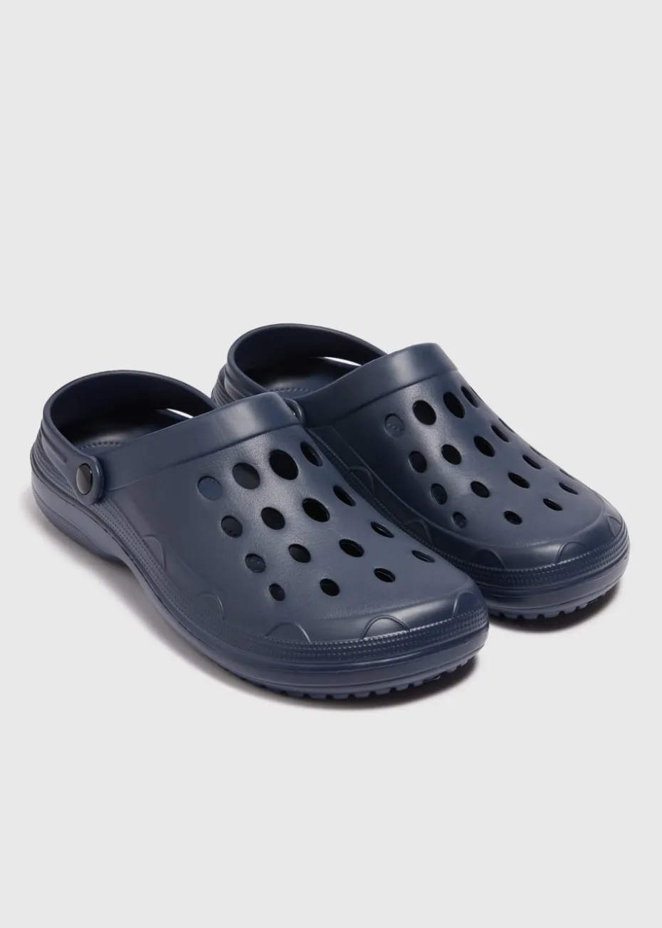 Navy Clogs