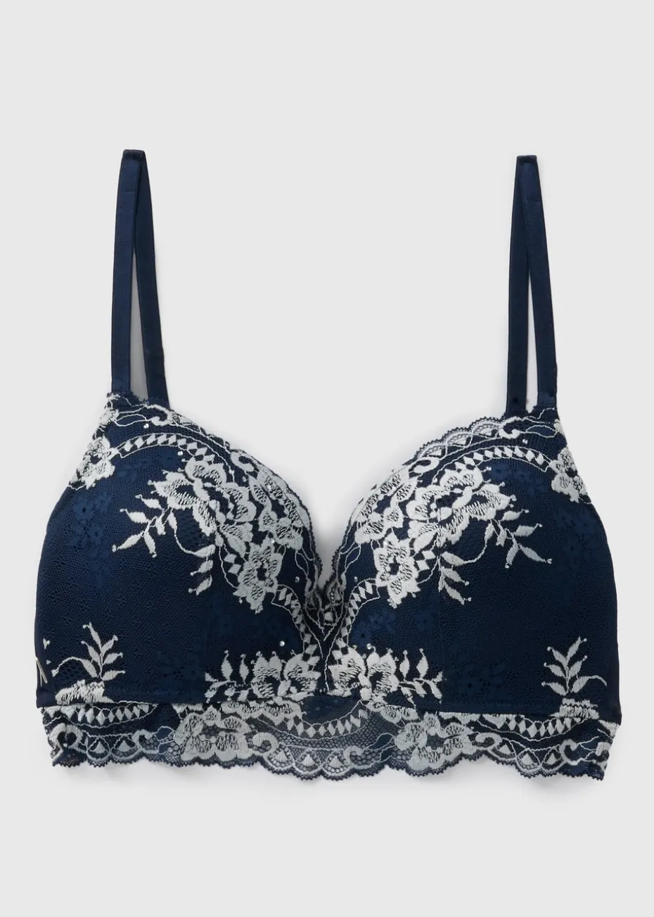 Navy Two Tone Bra
