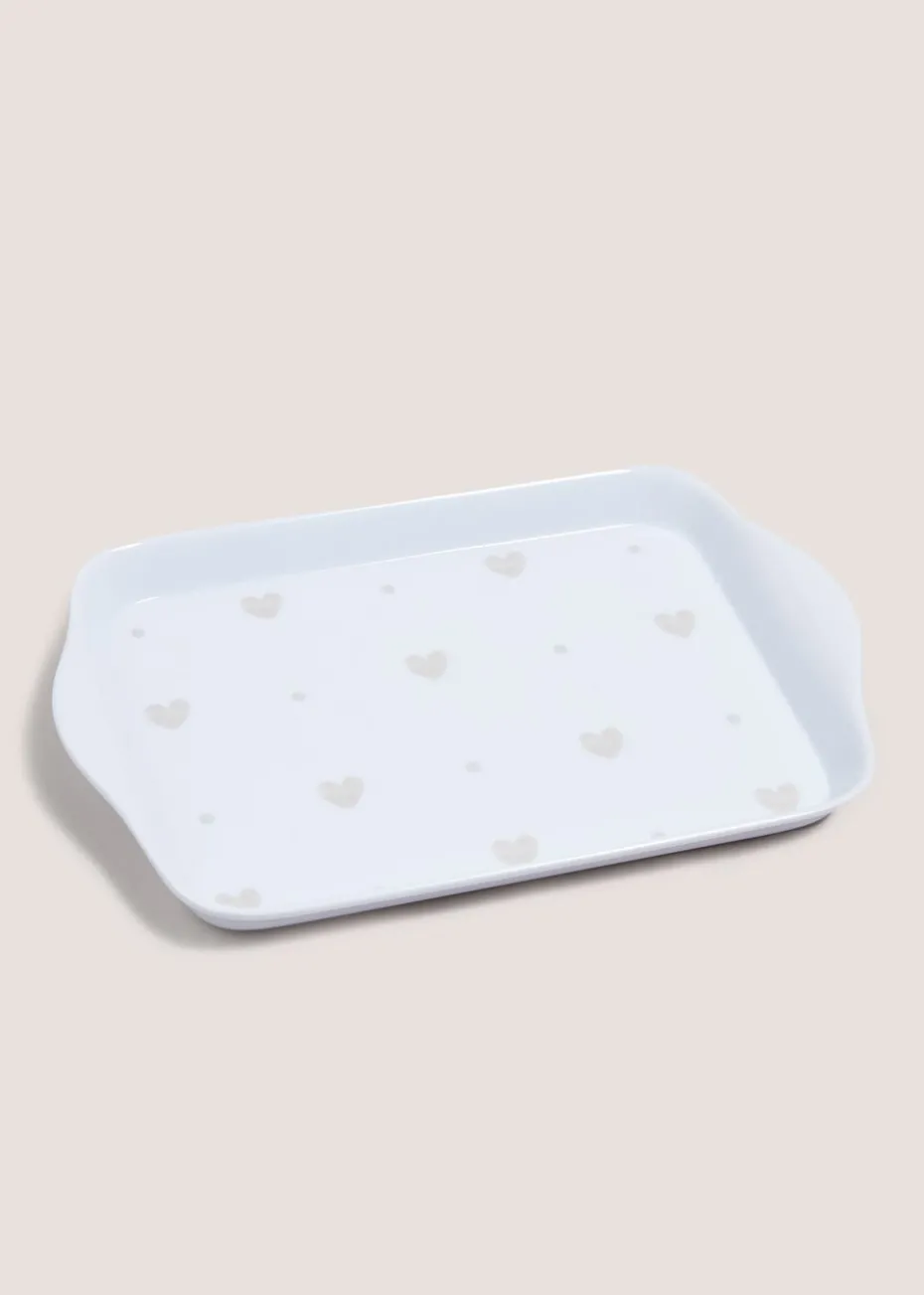 Neutral Heart Dinner Plate