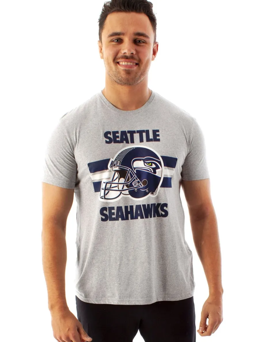 NFL Grey Seattle Seahawks Short Sleeved T-Shirt