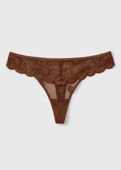 Nude Lace Thong