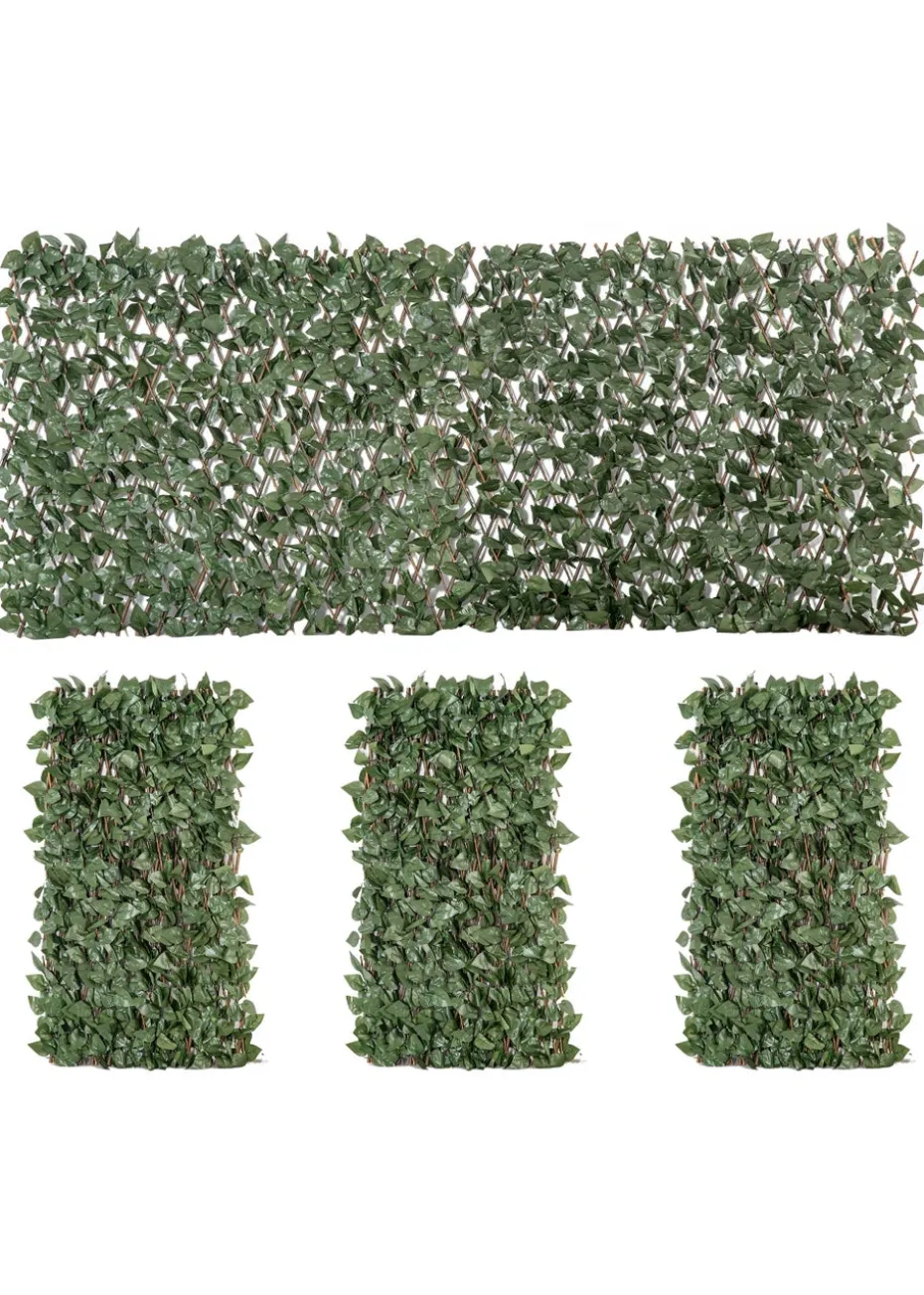 Outsunny 4 Piece 2m x 1m Expanding Trellis Fence