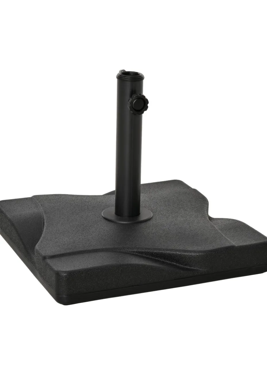 Outsunny 20KG Square Garden Parasol Base (Fits Φ32mm,Φ38mm,Φ48mm Parasol)