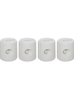 Outsunny 4pc Canopy Tent Weight Rapid Clip Gazebo Feet Fill with Water or Sand White