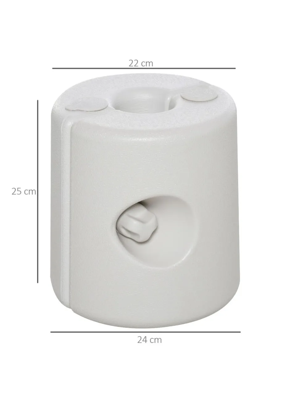 Outsunny 4pc Canopy Tent Weight Rapid Clip Gazebo Feet Fill with Water or Sand White