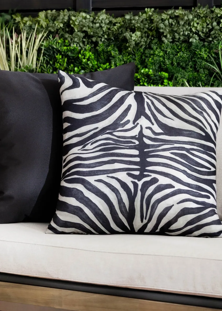 Paoletti Leopardis Zebra Woven Outdoor Cushion