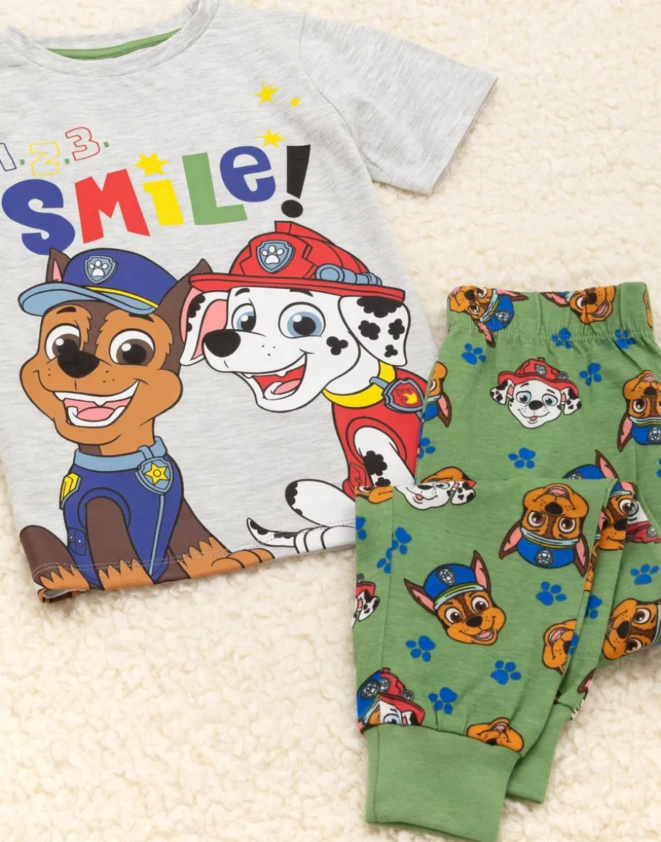 Paw Patrol Boys Grey Short Sleeve Long Leg Pyjama Set (2 - 7 Years)