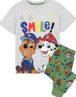 Paw Patrol Boys Grey Short Sleeve Long Leg Pyjama Set (2 - 7 Years)