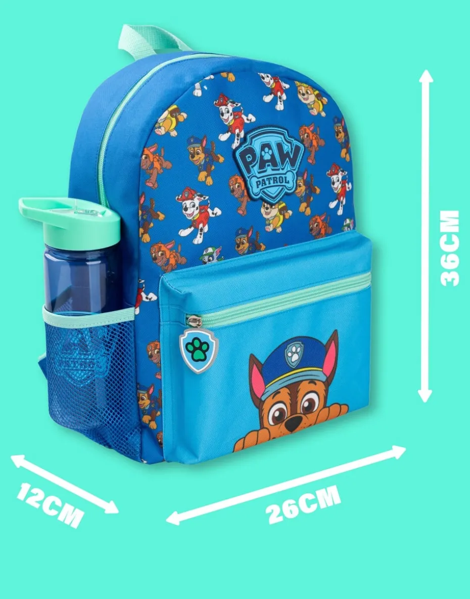 Paw Patrol Multi Character Kids Blue 4 Piece Backpack Set
