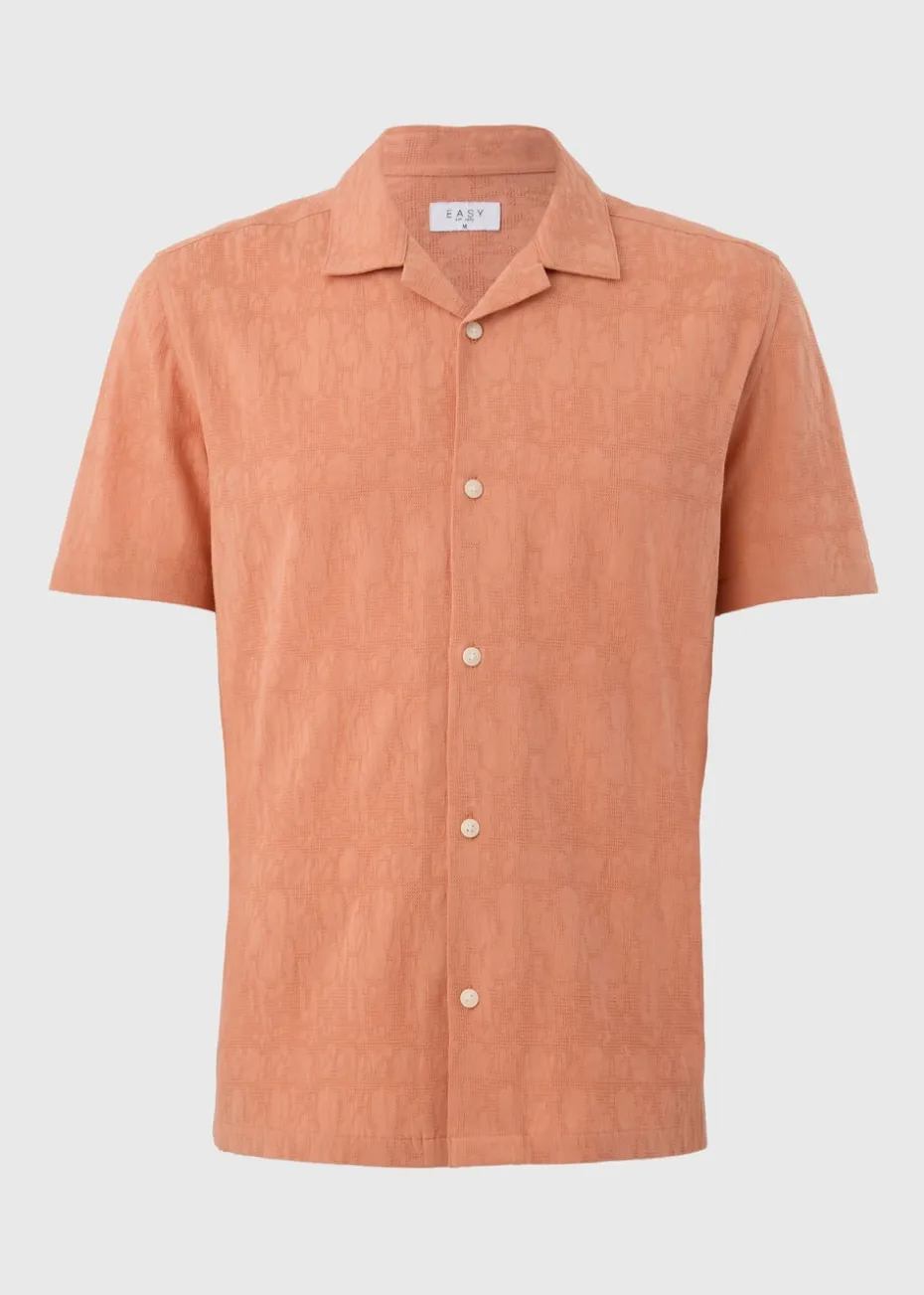 Peach Jacquard Shirt