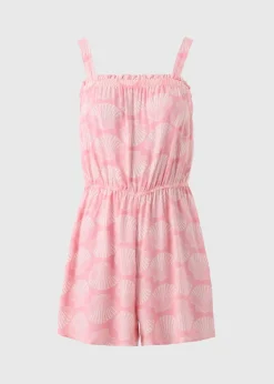 Peach Shell Print Playsuit
