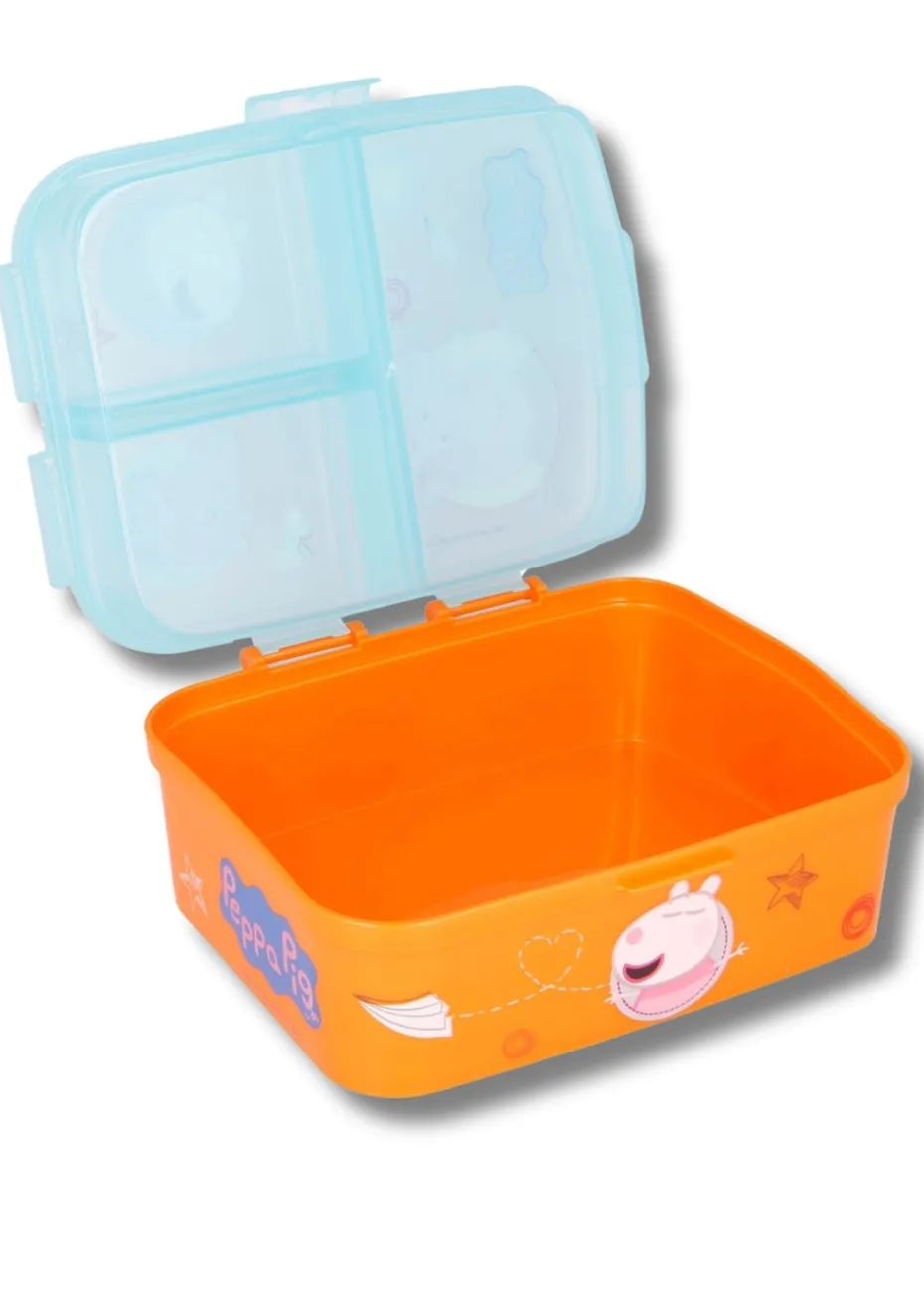 Peppa Pig Orange Multi Compartment Lunch Set