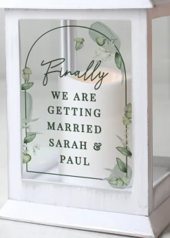Personalised Memento Company Botanical Wedding Lantern