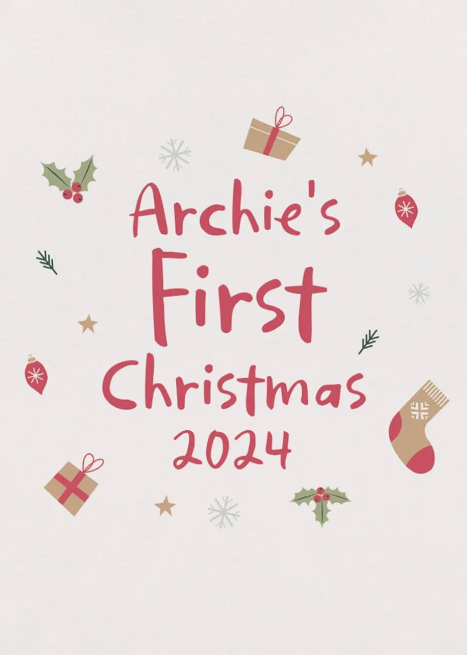 Personalised Memento Company White First Christmas Bib