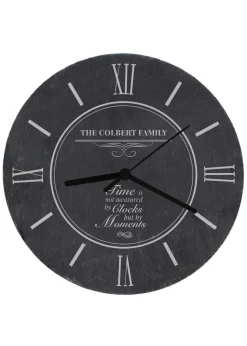 Personalised Memento Company Slate Moments Slate Clock