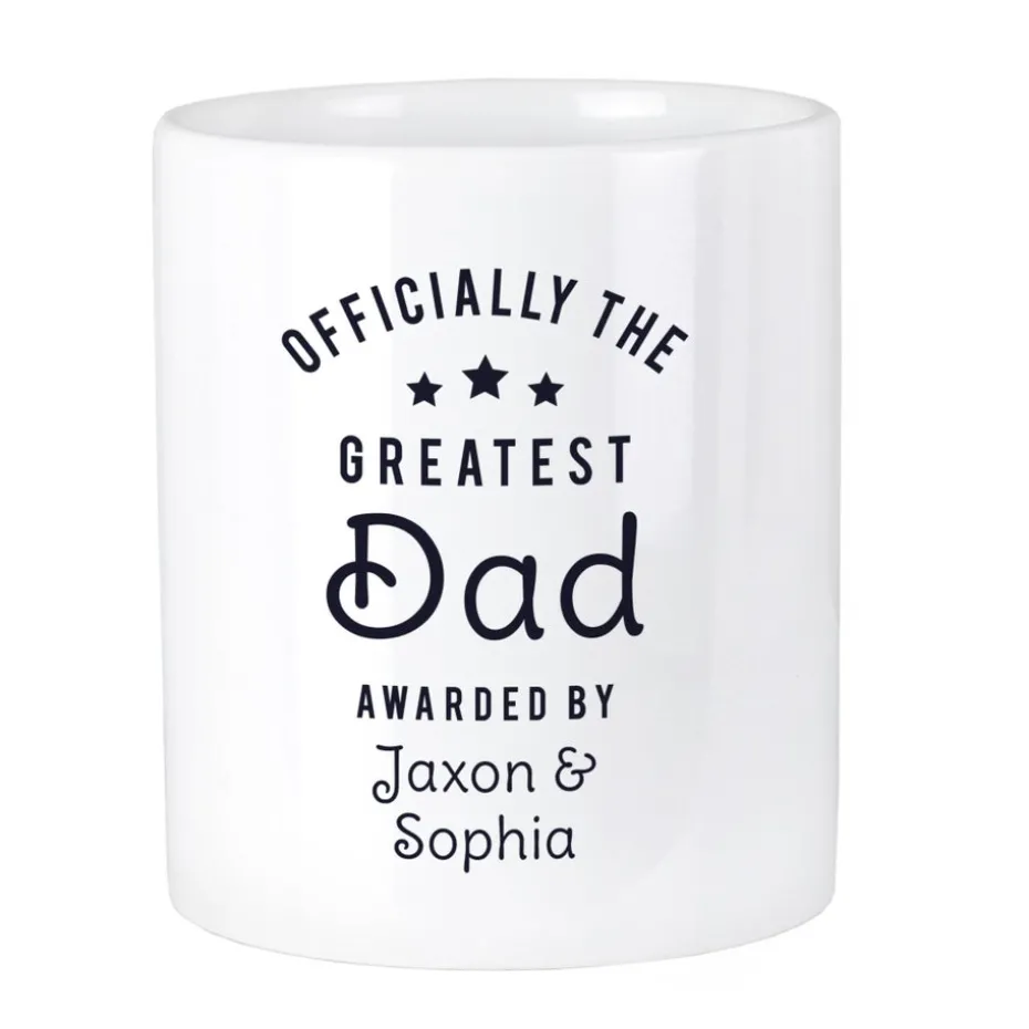 Personalised Memento Company White Officially The Greatest Ceramic Storage Pot