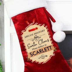 Personalised Memento Company Red Special Delivery Luxury Stocking