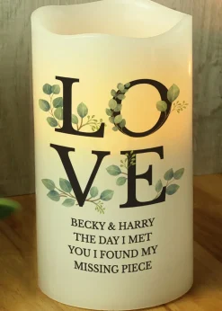 Personalised Memento Company LOVE LED Candle