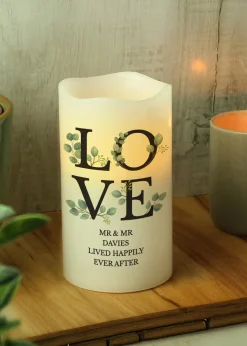 Personalised Memento Company LOVE LED Candle