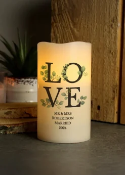 Personalised Memento Company LOVE LED Candle