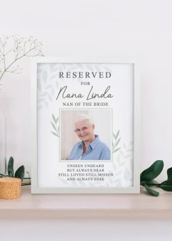 Personalised Memento Company Reserved for Memorial Poster Framed Print