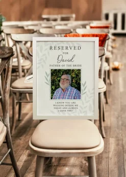 Personalised Memento Company Reserved for Memorial Poster Framed Print