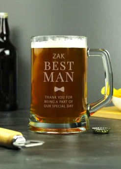 Personalised Memento Company Best Man Pint Stern Tankard