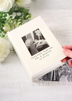 Personalised Memento Company Photo Upload 6x4 Ivory Photo Album with Sleeves