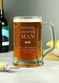 Personalised Memento Company Groomsman Pint Stern Tankard
