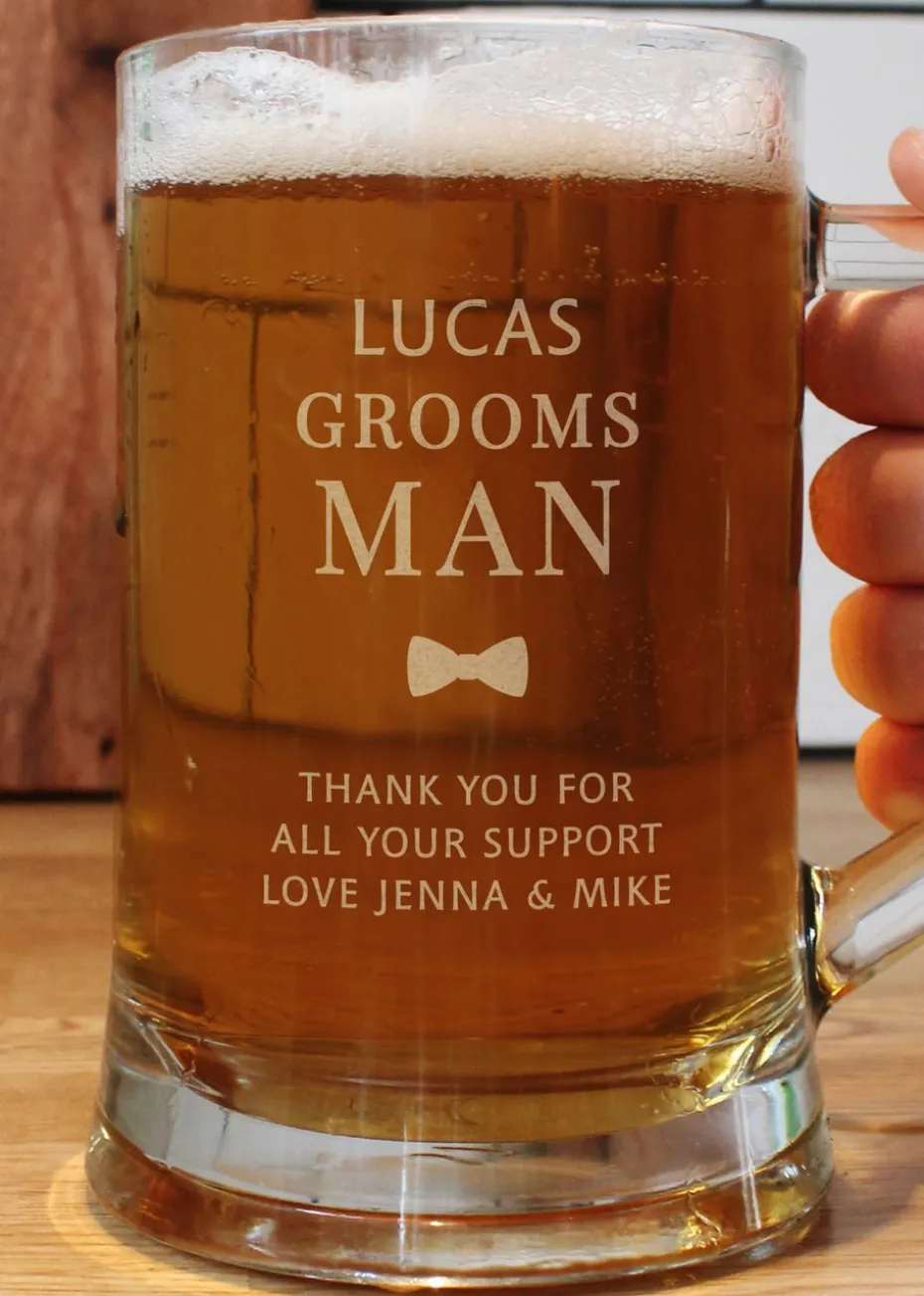 Personalised Memento Company Groomsman Pint Stern Tankard