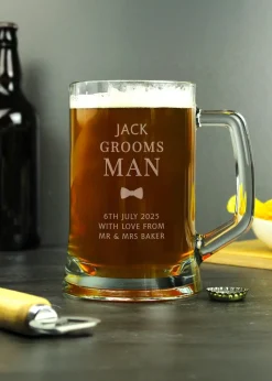 Personalised Memento Company Groomsman Pint Stern Tankard