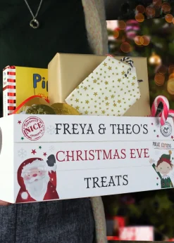 Personalised Memento Company White Wood Christmas Crate