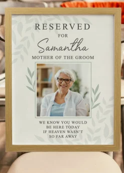 Personalised Memento Company Reserved For Memorial Poster Framed Print