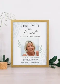 Personalised Memento Company Reserved For Memorial Poster Framed Print