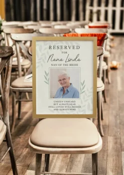 Personalised Memento Company Reserved For Memorial Poster Framed Print