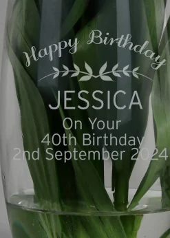 Personalised Memento Company Clear Classic Bullet Vase