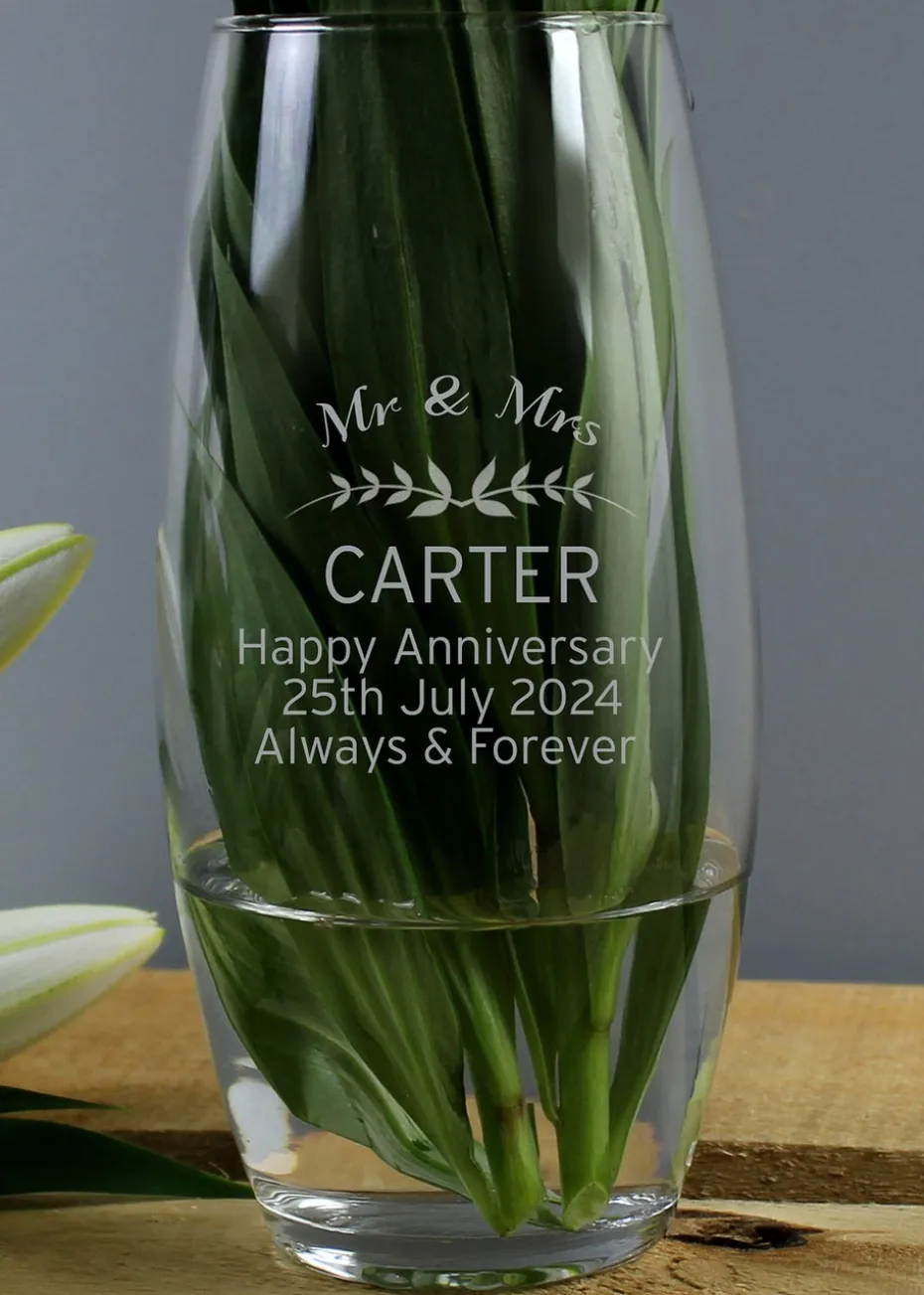 Personalised Memento Company Clear Classic Bullet Vase