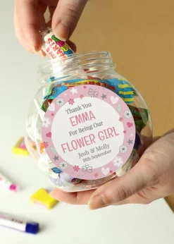 Personalised Memento Company Flower Girl Sweet Jar