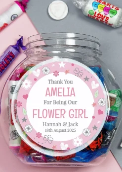 Personalised Memento Company Flower Girl Sweet Jar