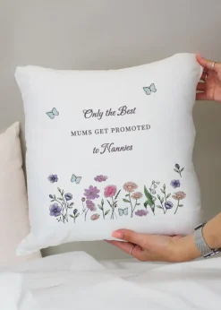 Personalised Memento Company Wildflower White Cushion & Insert