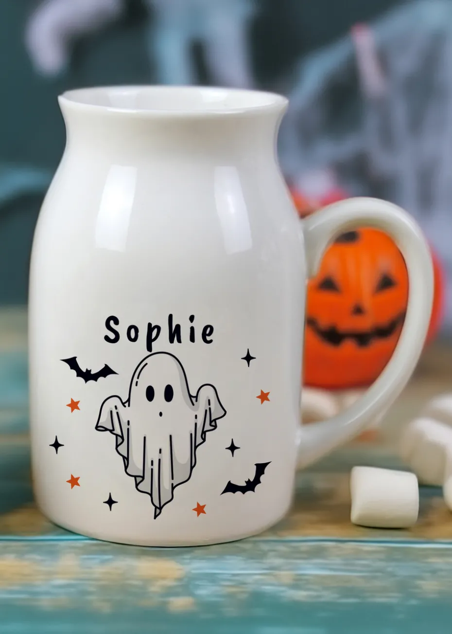 Personalised Memento Company White Halloween Ghost Jug