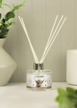 Personalised Memento Company Highland Cow Clear Reed Diffuser
