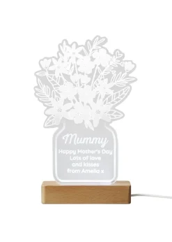 Personalised Memento Company Flower White LED Light Up Sign