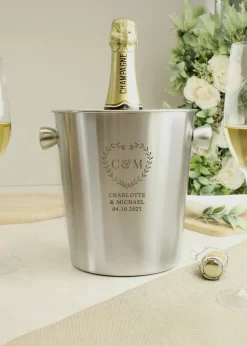 Personalised Memento Company Botanical Stainless Steel Ice Bucket