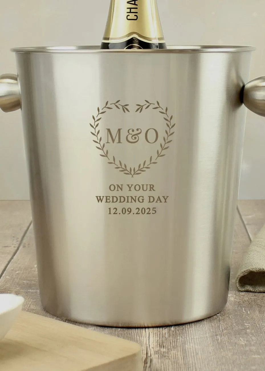 Personalised Memento Company Botanical Stainless Steel Ice Bucket